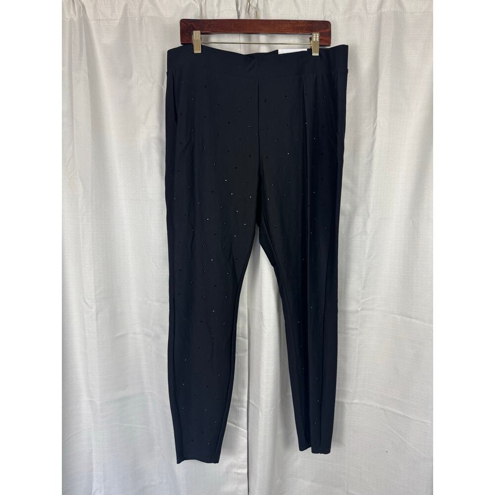 Lane Bryant Ponte Leggings 18‎ 20 NWT Black Rhinestone High Rise